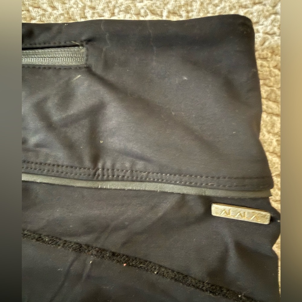Alala Black Leggings with Mesh Detail - Captain Ankle Pant - Picture 10 of 14